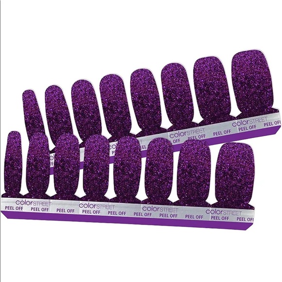 *Retired* Color Street: Ibiza Nights | Purple Black Glitter Sparkle Party Fall - Picture 13 of 13